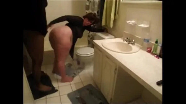 Vis Fat White Girl Fucked in the Bathroom stasjonsklipp