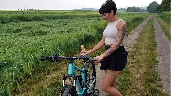 Show Premiere! Bicycle fucked in public horny drive Clips