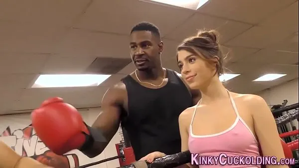 Show Domina cuckolds in boxing gym for cum drive Clips
