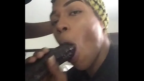 I can swallow ANY SIZE ..challenge me!” - LibraLuve Swallowing 12" of Big Black Dick ڈرائیو کلپس دکھائیں