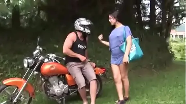 Show There was no way to pay the biker, and he paid for the hot sex drive Clips