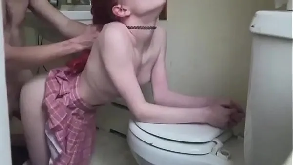 Russian homemade porn, hard sex in the toilet