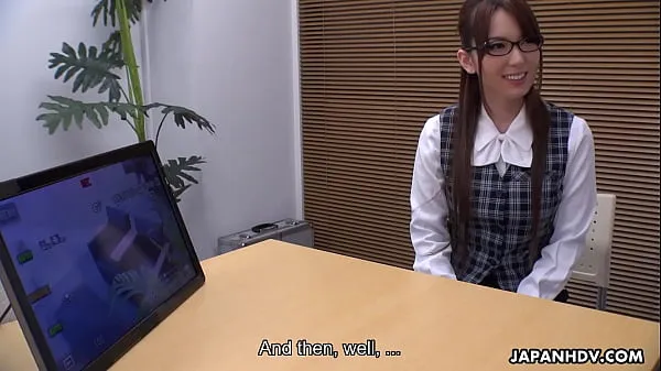Vis Japanese office lady, Yui Hatano is naughty, uncensored stasjonsklipp