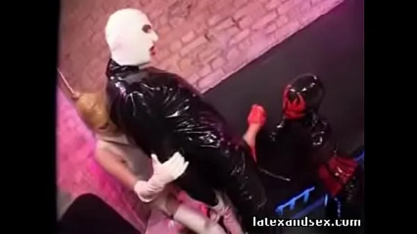 Show Latex Angel and latex demon group fetish drive Clips