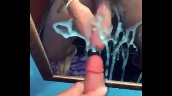 Show Boy cumming a lot in the mirror with his huge cock drive Clips