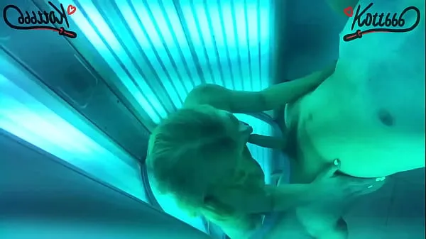 Show Hot Sex and Blowjob in the Solarium of Public SPA. Almost Caught drive Clips
