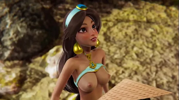 Pokaż klipy Disney Futa - Raya gets creampied by Jasmine - 3D Porn napędu