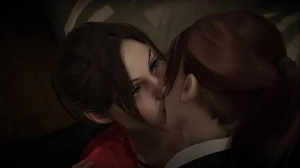 Hiển thị Resident Evil Double Futa - Claire Redfield (Remake) and Claire (Revelations 2) Sex Crossover lái xe Clips
