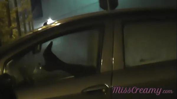 Show Sharing my slut wife with a stranger in car in front of voyeurs in a public parking lot - MissCreamy drive Clips
