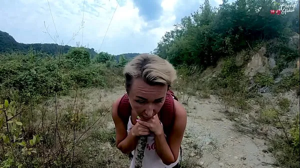 Vis Tourist in the mountains fucks in the mouth and ass - eats cum stasjonsklipp
