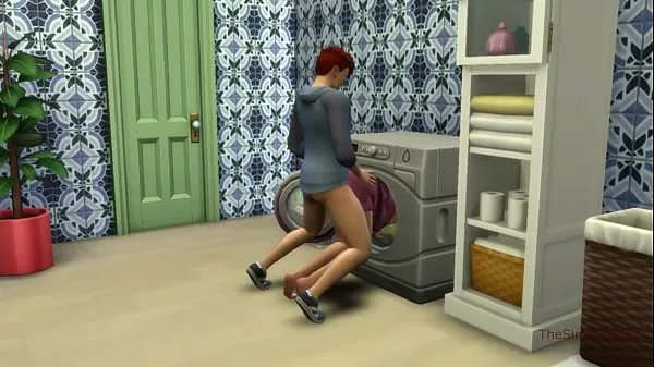 Vis Sims 4, my voice, Seducing milf step mom was fucked on washing machine by her step son stasjonsklipp