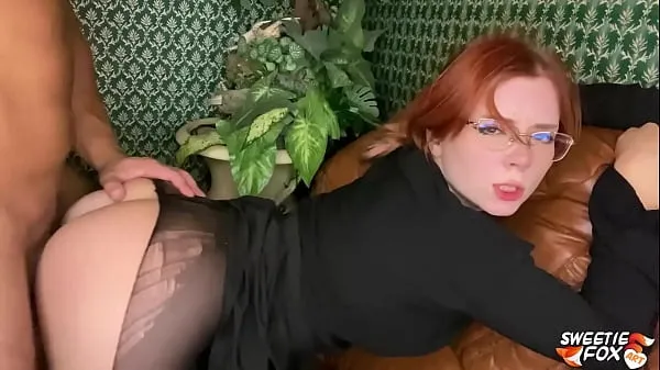 Redhead Blowjob Cock and Hard Pussy Fuck - Cum on Face