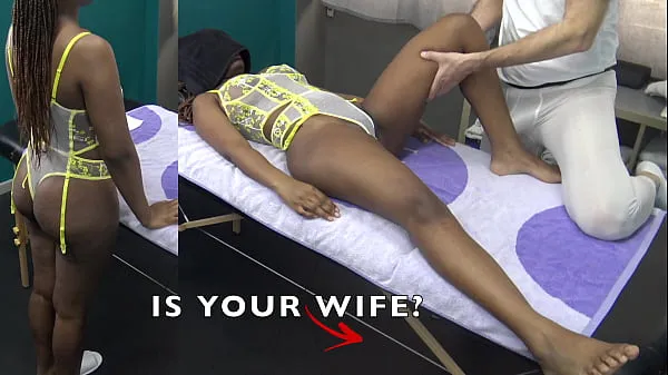 إظهار مقاطع محرك الأقراص Is she your Wife? Old Masseur Young Client in a Sexy Erotic Black Massage with Lotion