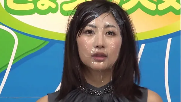 Show News Announcer BUKKAKE, Japanese, censored, second girl drive Clips