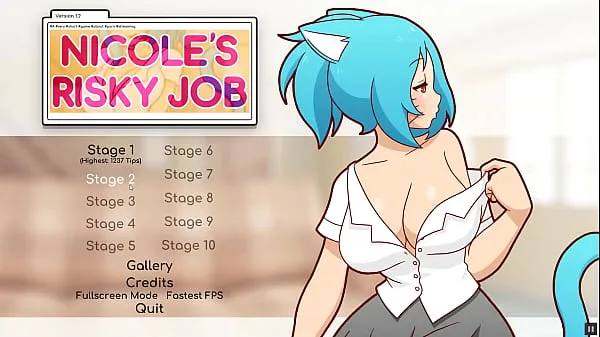 Nicole Risky Job [Hentai game PornPlay ] Ep.2 fondling tits to attract more customers meghajtó klip megjelenítése