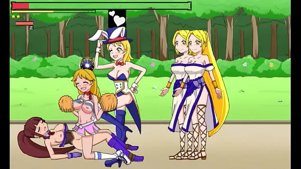 Vis Shemale ninja having sex with pretty girls in a hot hentai game video stasjonsklipp