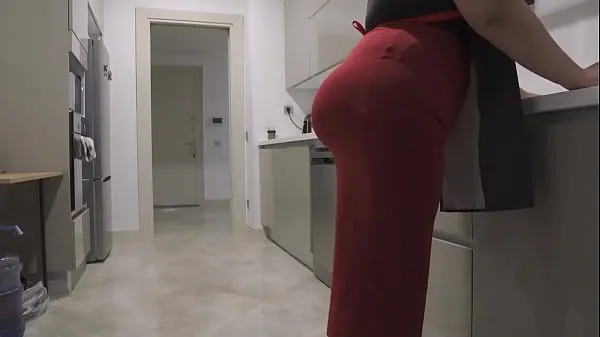 Show My big-ass stepmother got me horny again. My big-ass stepmother who came to the kitchen and cooked for me made my dick hard. Fucking big ass is my biggest dream drive Clips