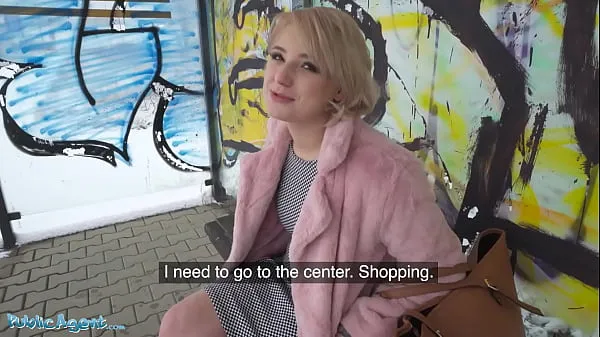 Zobraziť Public Agent Short hair blonde amateur teen with soft natural body picked up as bus stop and fucked in a basement with her clothes on by guy with a big cock ending with facial cumshot klipy z jednotky