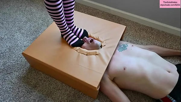 Show TSM - Dylan tramples my face in a fetish box wearing long socks drive Clips
