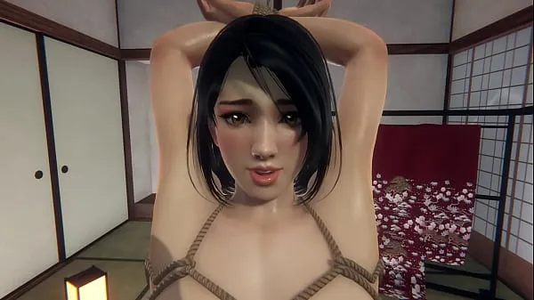 Vis Japanese Woman Gets BDSM FUCKED by Black Man. 3D Hentai stasjonsklipp