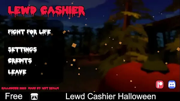 Vis Lewd Cashier Halloween (free game itchio) Visual Novel stasjonsklipp